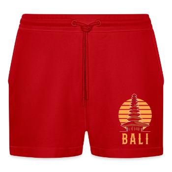 Bali Indonésie - Short bio décontracté court fabriqué en UE - rouge - Devant