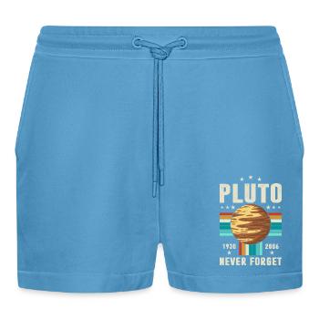 pluton n’oublie jamais Graphique - Short bio décontracté court fabriqué en UE -  Sol Blue - Devant