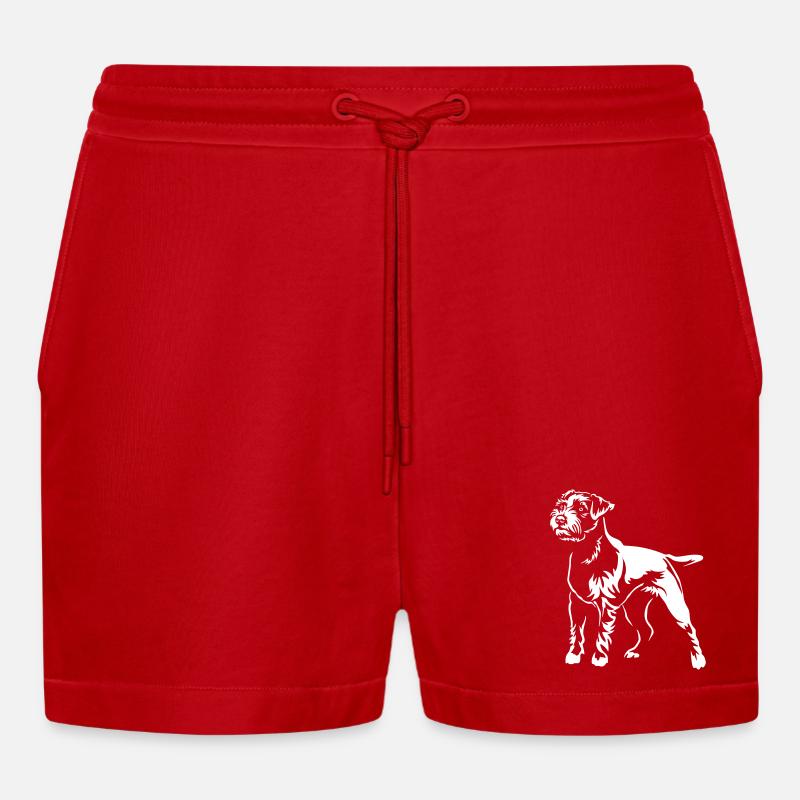 Parson Russell Terrier « BlackEdition » - Short bio décontracté court fabriqué en UE - rouge