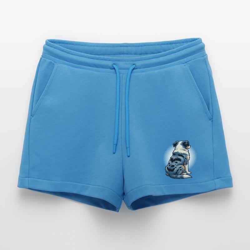 Australian Shepherd Aussie Aussie Owners Aussies Organic Relaxed Cropped Shorts Made in EU