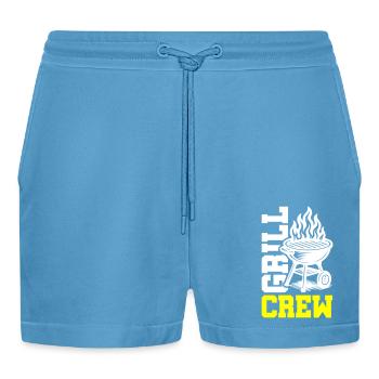 Grill Crew - Organic Relaxed Cropped Shorts Made in EU -  Sol Blue - Front