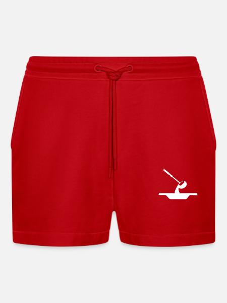 Soup soup spoon - Organic Relaxed Cropped Shorts Made in EU - red