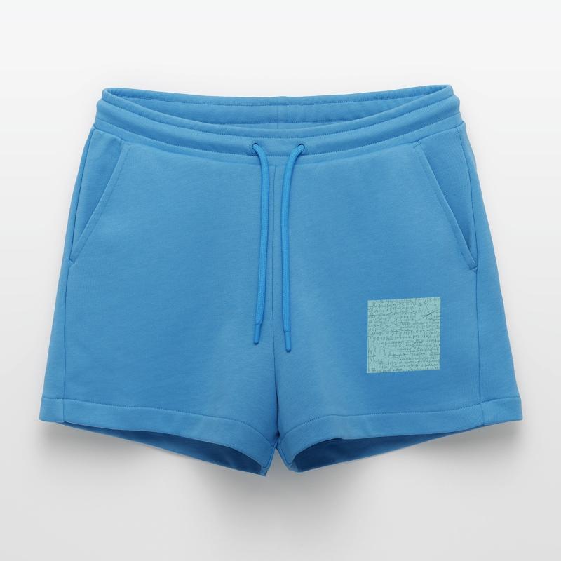 Math Equation Pattern, Math Formula Lover Gift Organic Relaxed Cropped Shorts Made in EU