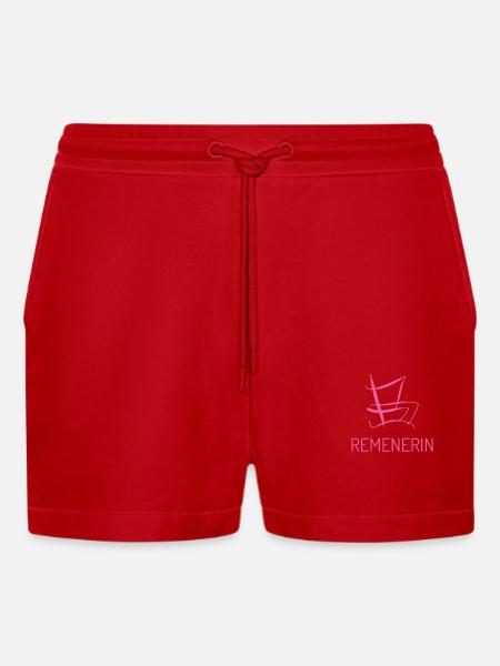 Brême - Short bio décontracté court fabriqué en UE - rouge