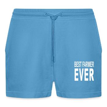 Farmer - Organic Relaxed Cropped Shorts Made in EU -  Sol Blue - Front