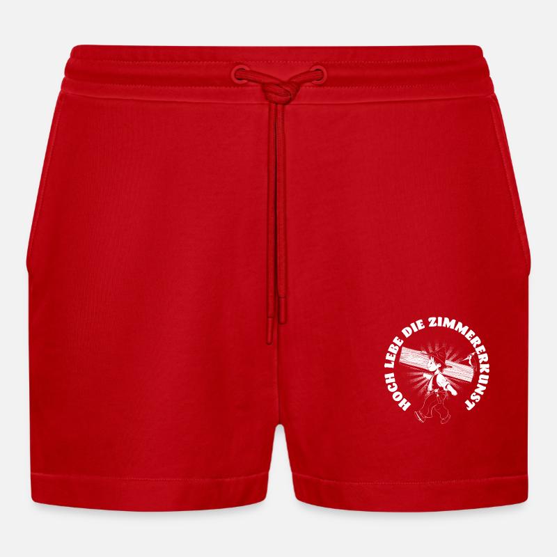 Zimmermann - Organic Relaxed Cropped Shorts Made in EU - Rot