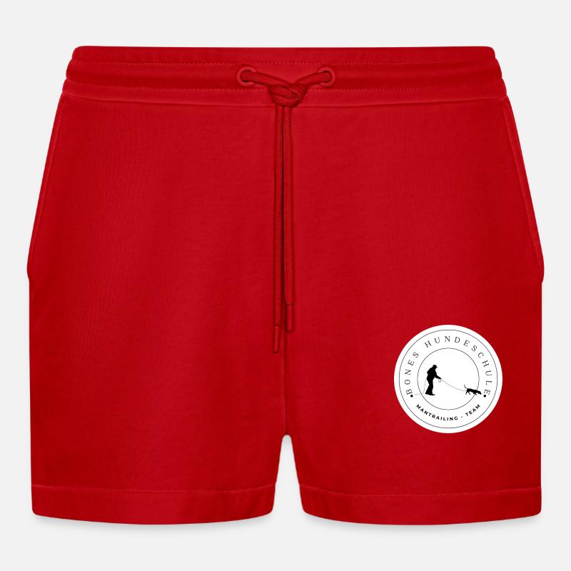 Mantrailing Team - Organic Relaxed Cropped Shorts Made in EU - Rot
