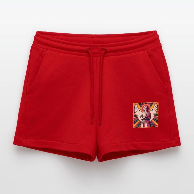 Schutzengel Pop-Art Organic Relaxed Cropped Shorts Made in EU