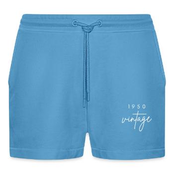 Anniversaire 1950 vintage - Short bio décontracté court fabriqué en UE -  Sol Blue - Devant