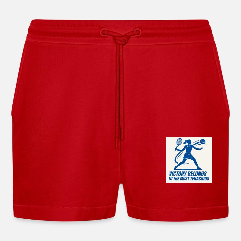 Sieg in der hartnäckigsten Zeit - Organic Relaxed Cropped Shorts Made in EU - Rot