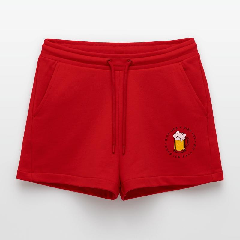 Bienen hier - Oder ich fall um! Organic Relaxed Cropped Shorts Made in EU