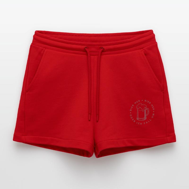 Bees here - Oder ich fall um! Organic Relaxed Cropped Shorts Made in EU