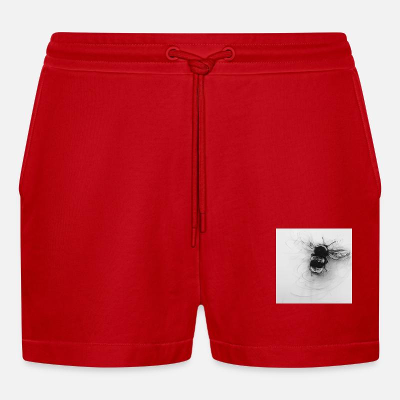 Dicker Brummer - Organic Relaxed Cropped Shorts Made in EU - Rot