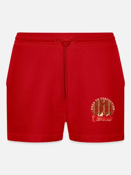 Iconic 2021 Anniversary - Organic Relaxed Cropped Shorts Made in EU - red