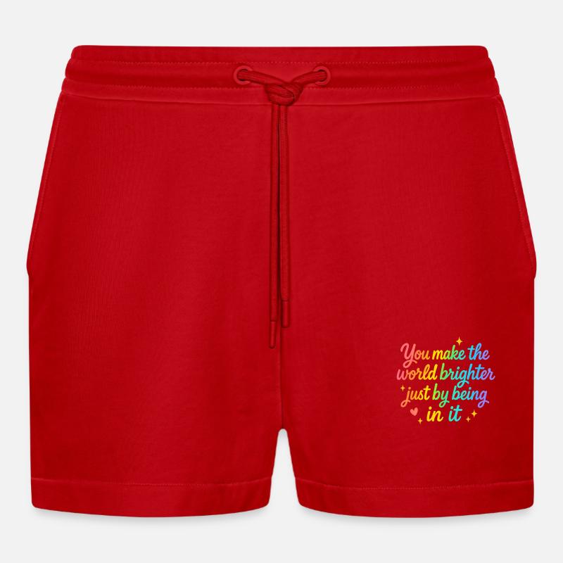 702361B6 A096 4D5F 8316 0EED26D19DE9 - Organic Relaxed Cropped Shorts Made in EU - Rot