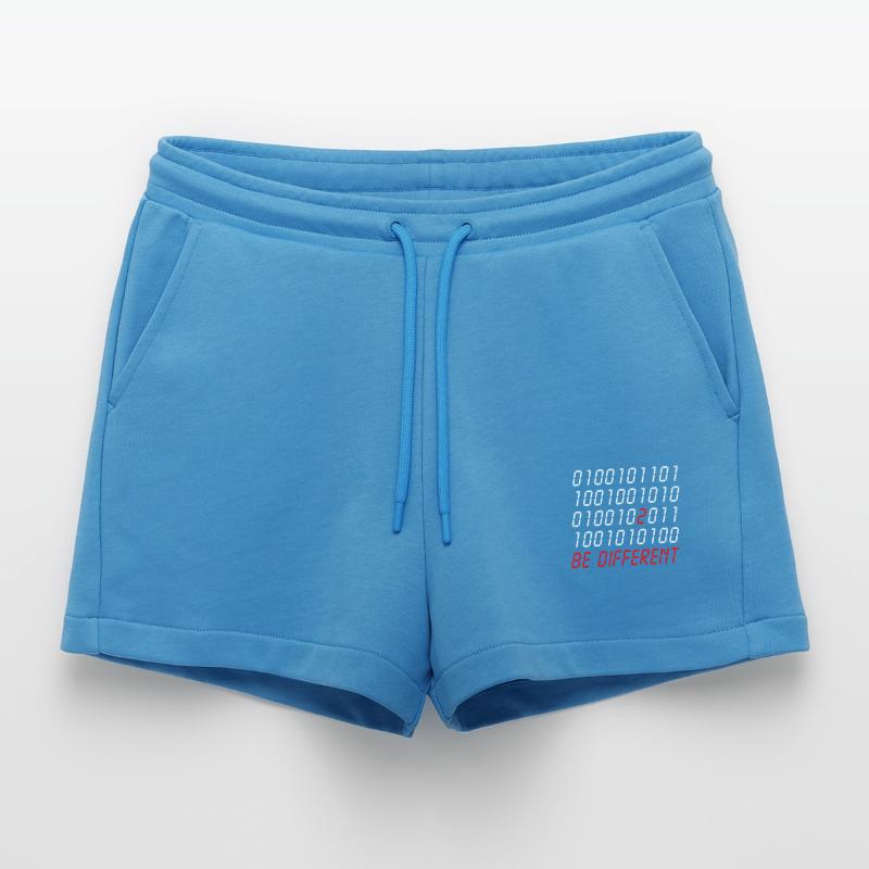 0100101 be different nerd programer gift idea Organic Relaxed Cropped Shorts Made in EU