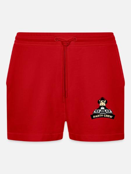 duck party crew - Organic Relaxed Cropped Shorts Made in EU - Rot