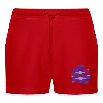 Surely Not Everybody What Kung Fu Fighting - Organic Relaxed Cropped Shorts Made in EU - red - Front
