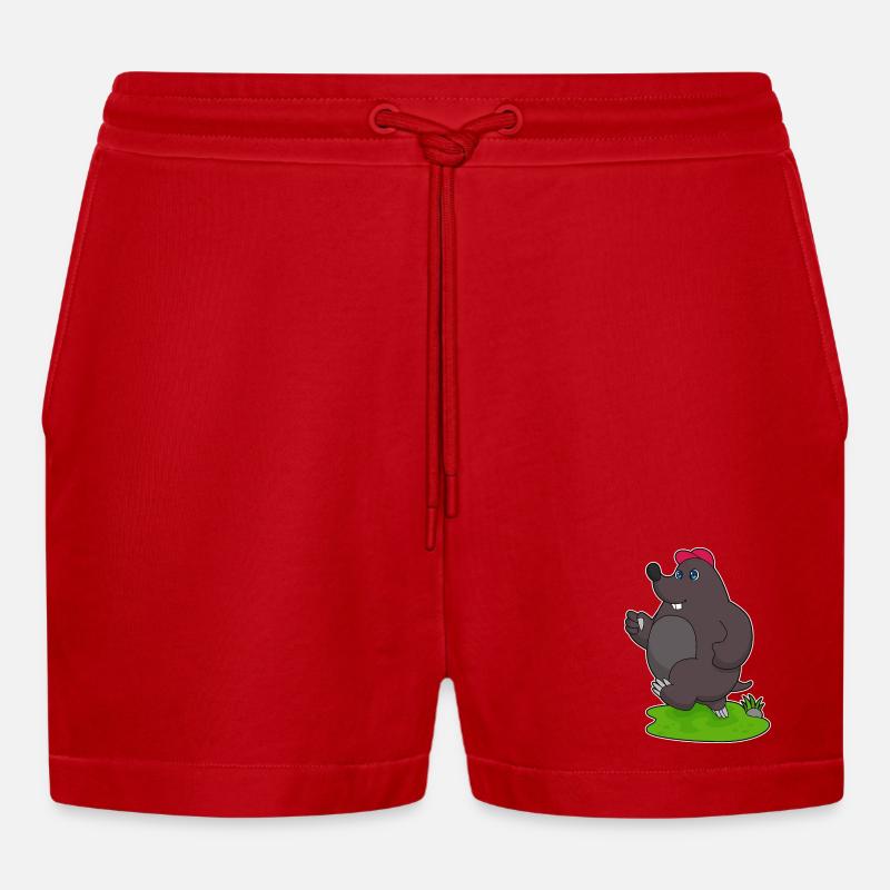Mole Jogger Jogging - Short bio décontracté court fabriqué en UE - rouge