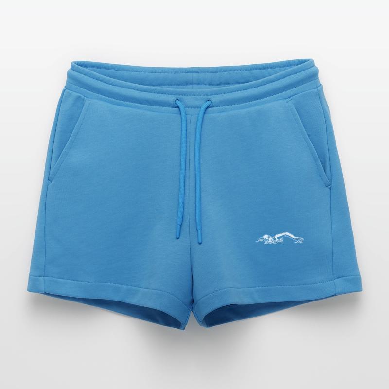 Float Drawing Organic Relaxed Cropped Shorts Made in EU