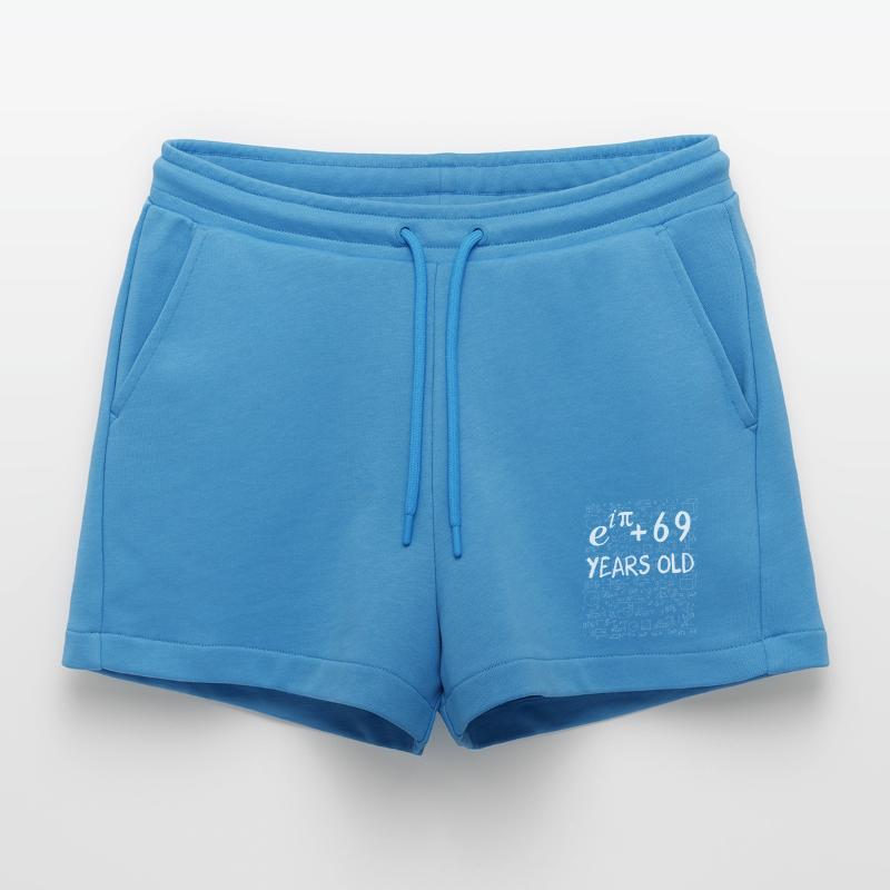 68th Birthday 68 Years Euler Identity Math Gift Organic Relaxed Cropped Shorts Made in EU