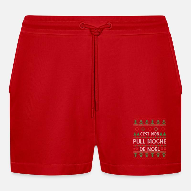 C'est Mon Pull Moche De Noël - Short bio décontracté court fabriqué en UE - rouge