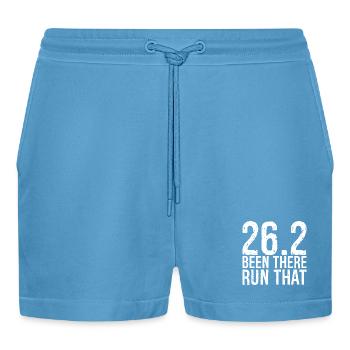 26 waren dort gelaufen, dass - Organic Relaxed Cropped Shorts Made in EU -  Sol Blue - Vorne