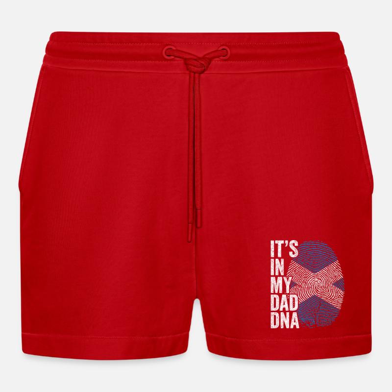 Drapeau Écosse Empreinte Papa Écossais - Short bio décontracté court fabriqué en UE - rouge