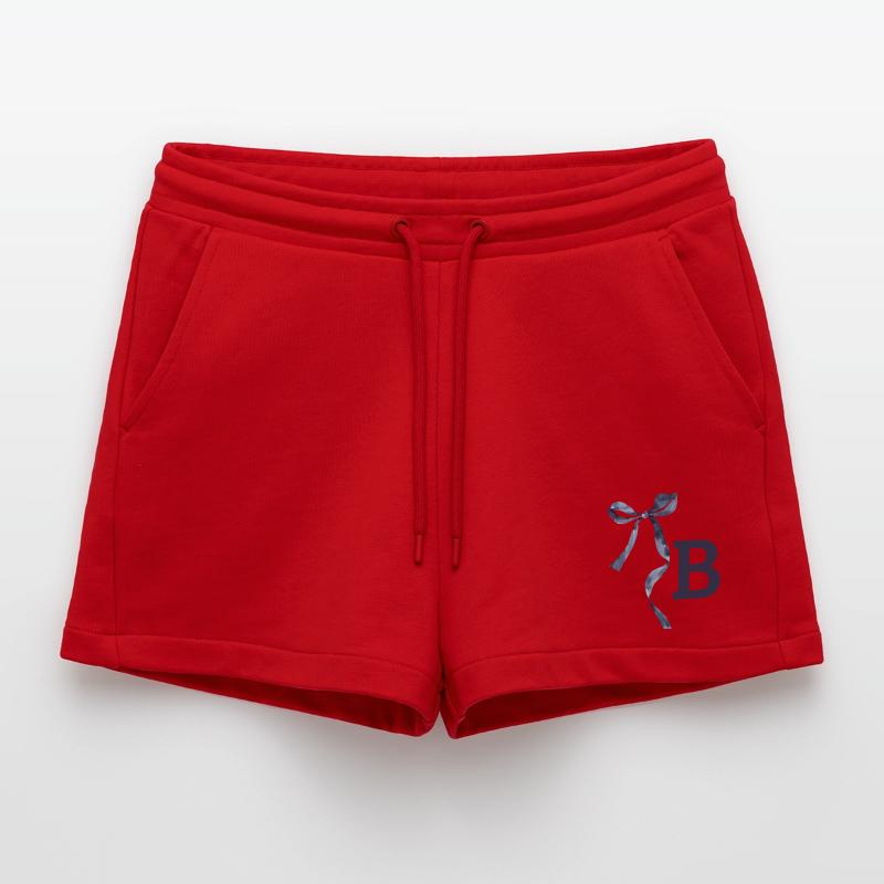 Monogram b gift idea Organic Relaxed Cropped Shorts Made in EU