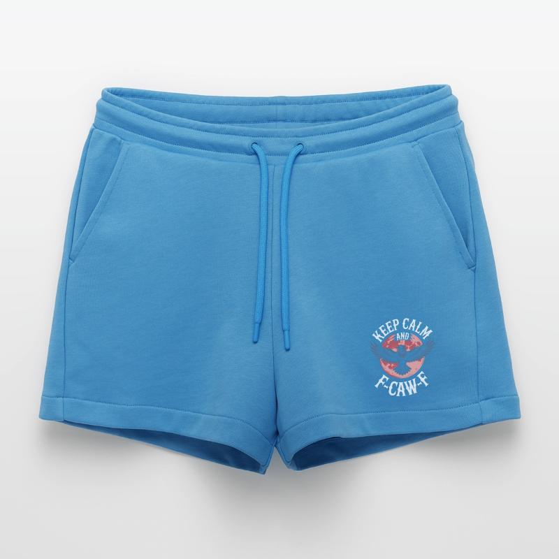 Keep Calm and Eagle Flight Organic Relaxed Cropped Shorts Made in EU