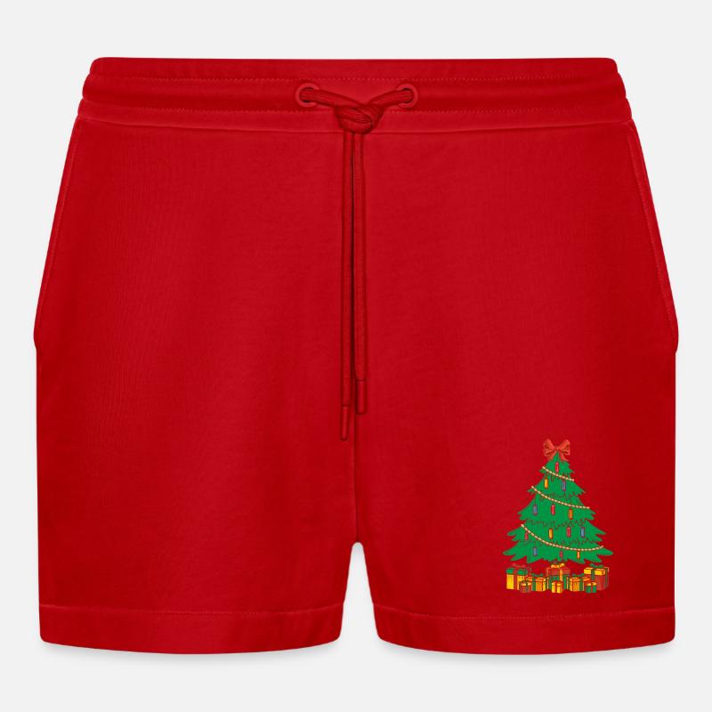 Harmonica drôle d’harmonica Harmonica de Noël - Short bio décontracté court fabriqué en UE - rouge