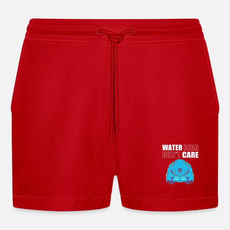 Tardigrade Tardigrades Bärtierchen Wasserbär - Organic Relaxed Cropped Shorts Made in EU - Rot