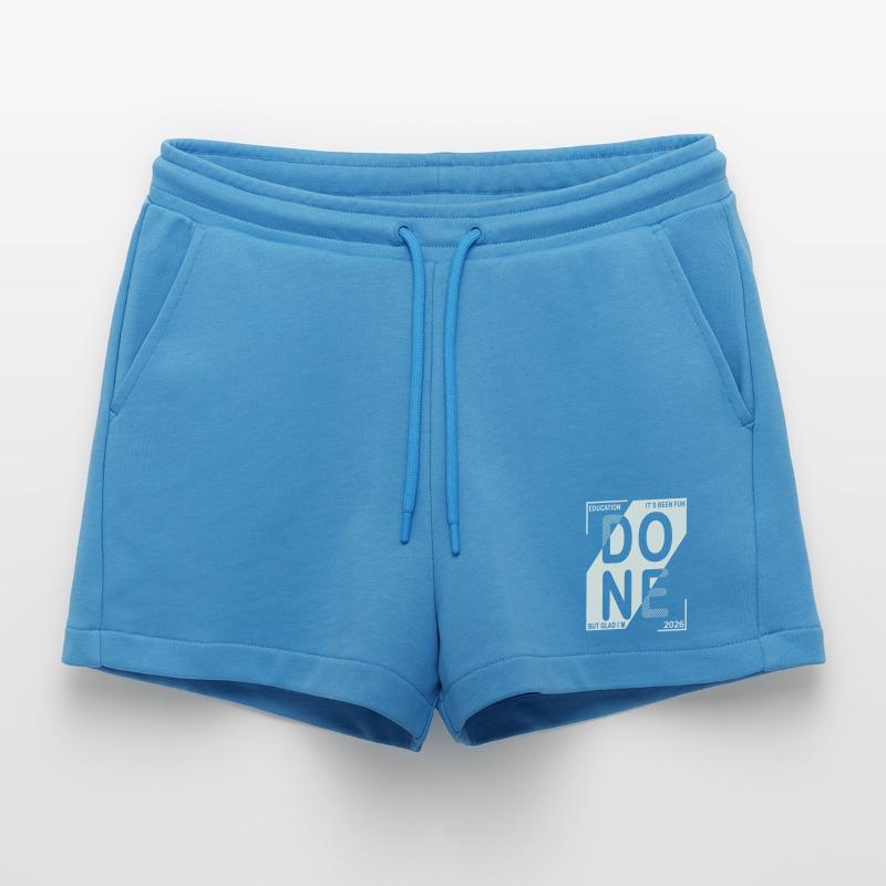 Done 2026 – Training completed design Organic Relaxed Cropped Shorts Made in EU