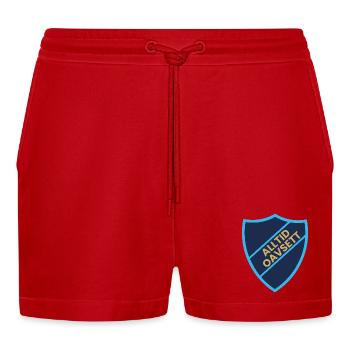Always Regardless of Shield Design - Organic Relaxed Cropped Shorts Made in EU - red - Front