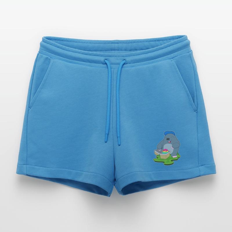 Mole Easter Easter Egg Organic Relaxed Cropped Shorts Made in EU