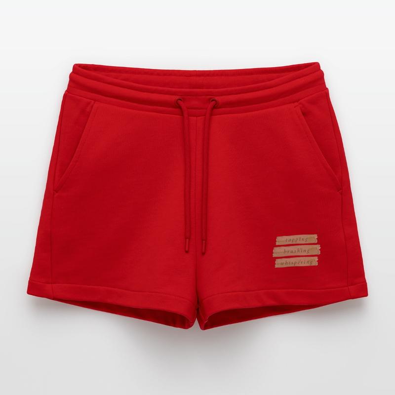 Tapping Brushing Whispering | ASMR Trigger Design Organic Relaxed Cropped Shorts Made in EU