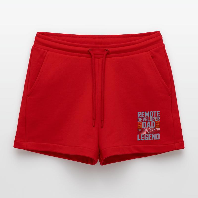Remote Developer Dad The Idol The Web Developer Organic Relaxed Cropped Shorts Made in EU