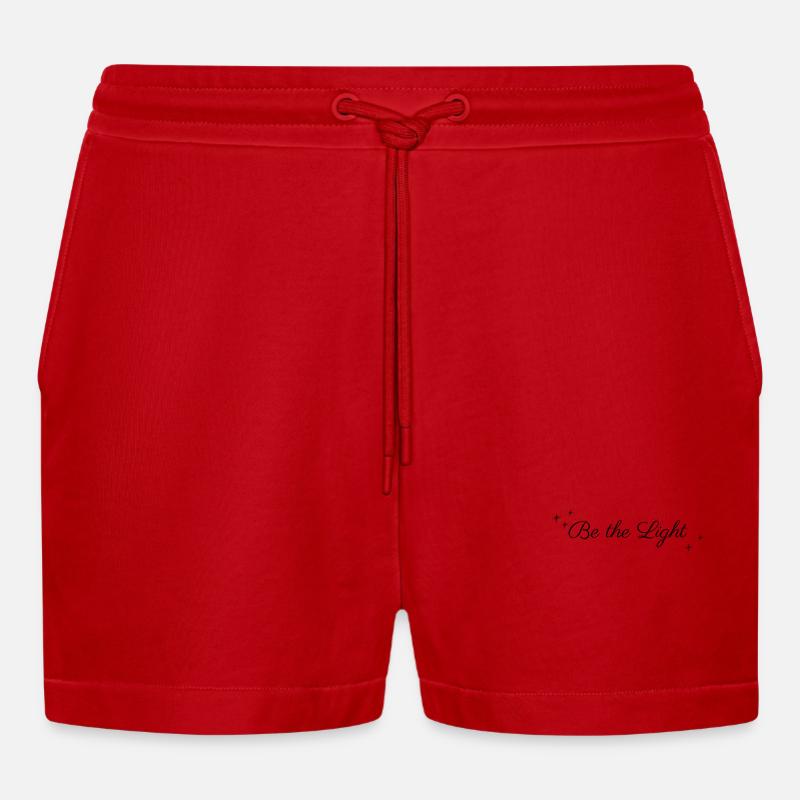 Sei das Licht - Organic Relaxed Cropped Shorts Made in EU - Rot