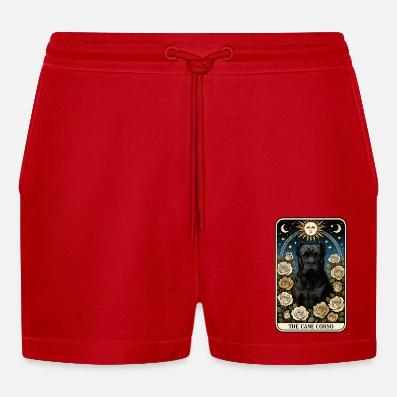 Cane Corso - Organic Relaxed Cropped Shorts Made in EU - Rot