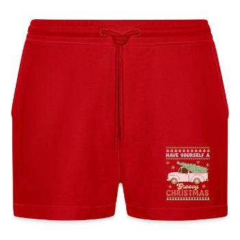 Pull de Noël moche - Short bio décontracté court fabriqué en UE - rouge - Devant