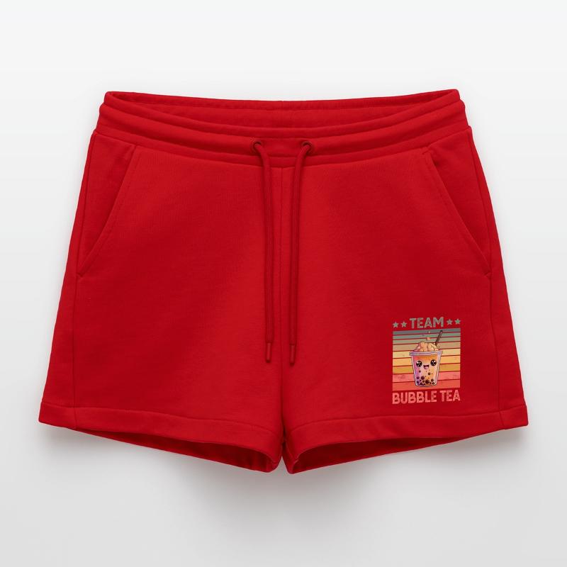Bubble Tea Organic Relaxed Cropped Shorts Made in EU