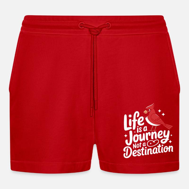 Kardinal Rotkardinal Vogel Roter Kardinal - Organic Relaxed Cropped Shorts Made in EU - Rot