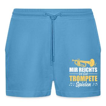J’en ai assez, je vais jouer de la trompette - Short bio décontracté court fabriqué en UE -  Sol Blue - Devant