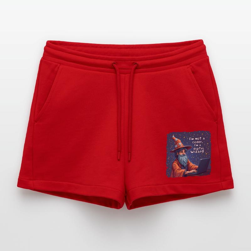 I'm Not a Coder I'm a Digital Wizard Programmierer Organic Relaxed Cropped Shorts Made in EU