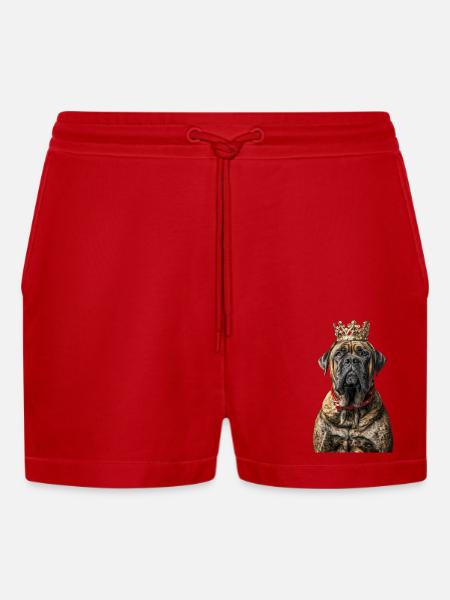 Dogue anglais - Short bio décontracté court fabriqué en UE - rouge