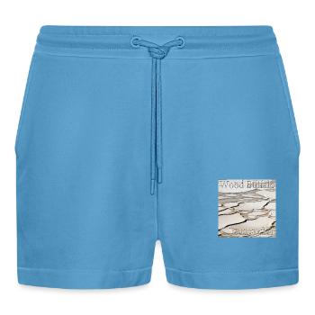Canada Wood Buffalo Salt Plains National Park - Organic Relaxed Cropped Shorts Made in EU -  Sol Blue - Front