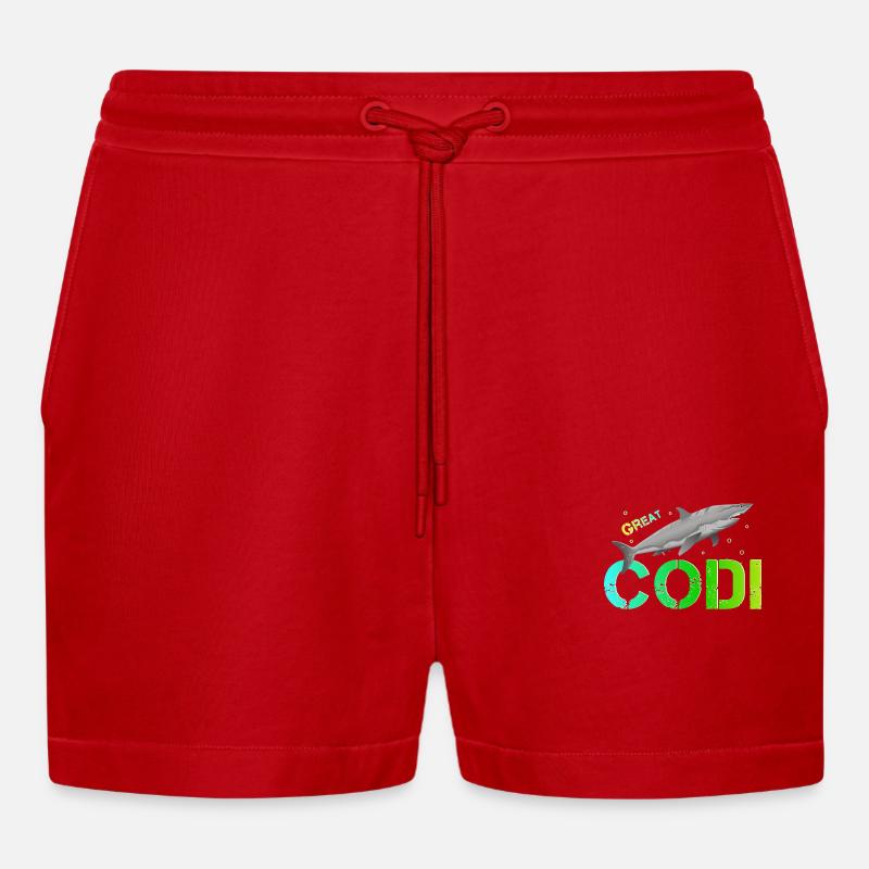 Codi Anniversaire Codi - Short bio décontracté court fabriqué en UE - rouge