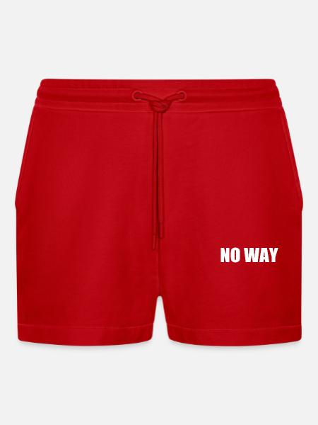 No way - Organic Relaxed Cropped Shorts Made in EU - red