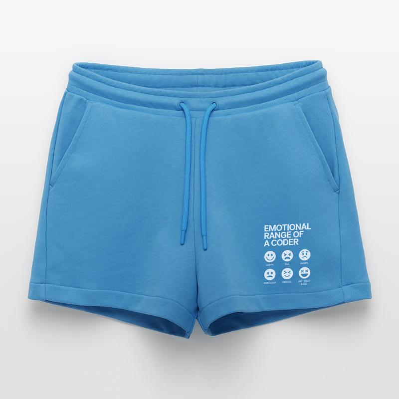 Emotional Range of a Coder Organic Relaxed Cropped Shorts Made in EU