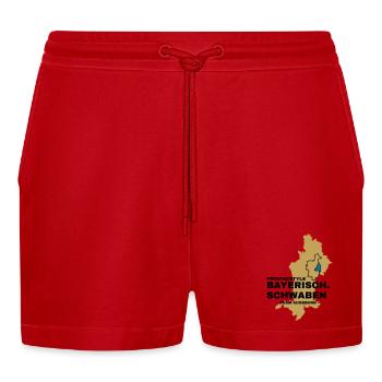 Schwaben | AUGSBURG - Organic Relaxed Cropped Shorts Made in EU - Rot - Vorne
